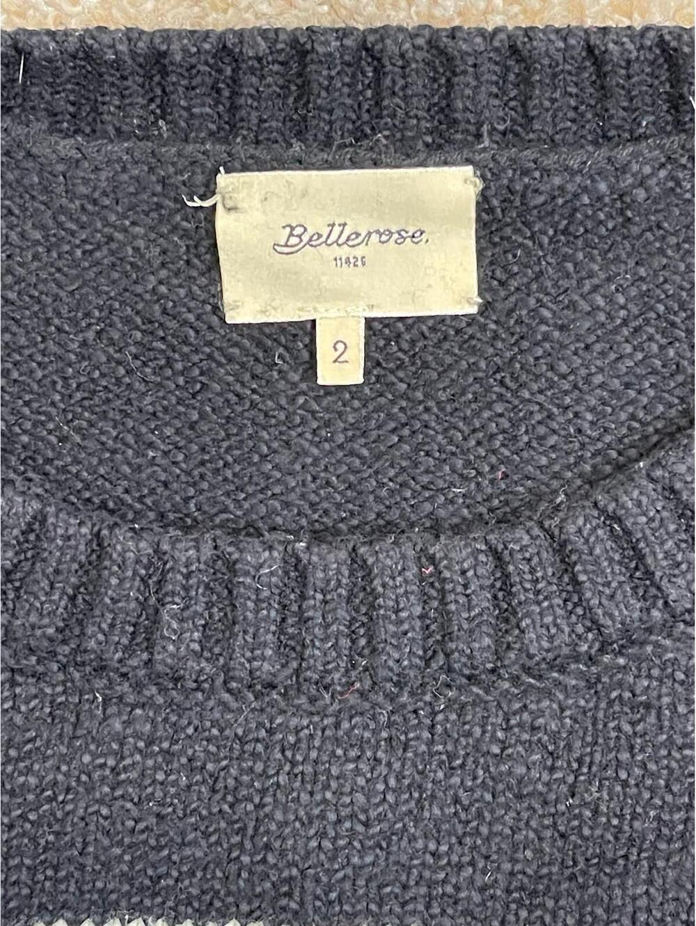 Italian Bellerose Kid Mohair Boucle Knit Sweater Size 2 Blue - Picture 6 of 6